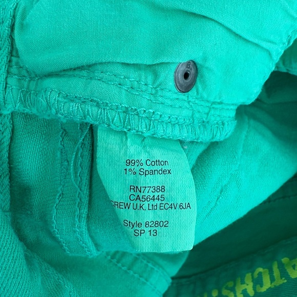 J.Crew Green Matchstick Jeans – Size 28 - Picture 6 of 8